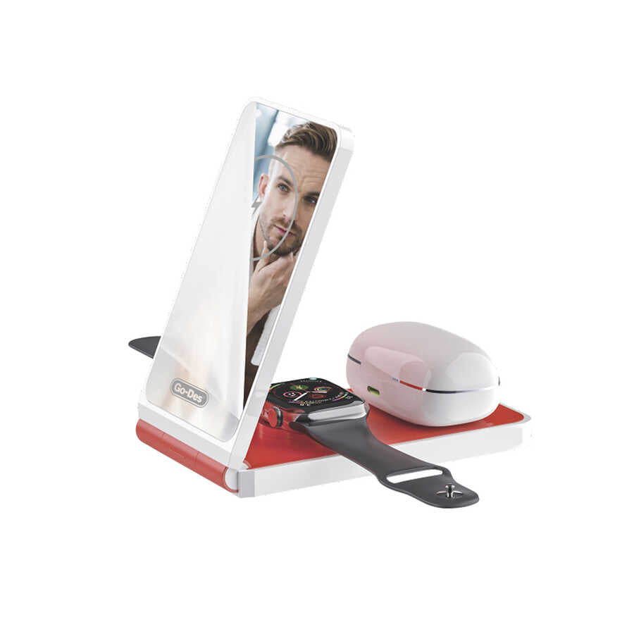 Go-Des GD-WL766 Magnetik Wireless Hızlı Şarj Özellikli 4 in 1 Şarj İstasyonu 30W - 1 Go-Des GD-WL766 Magnetik Wireless Hızlı Şarj Özellikli 4 in 1 Şarj İstasyonu 30W - 1
